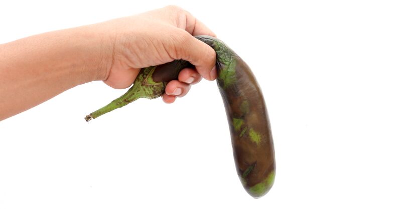 Las verduras flácidas simbolizan alimentos nocivos para la potencia.